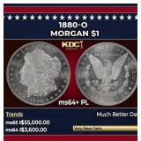 1880-o Morgan Dollar $1 ms64+ PL SEGS