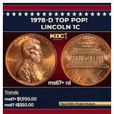 1978-d Lincoln Cent TOP POP! 1c ms67+ rd SEGS