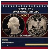 1979-s Ty 2 Proof Washington Quarter 25c pr70 dcam