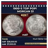 1900-s Morgan Dollar TOP POP! $1 ms67 SEGS