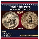 1978-p Washington Quarter TOP POP! 25c ms67+ SEGS