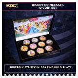 10 Coin Gold Plated Disney Princesses Set