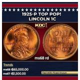 1925-p Lincoln Cent TOP POP! 1c ms68 rd SEGS