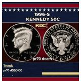 1996-s Proof Kennedy Half Dollar 50c pr70 dcam SEG