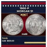 1900-p Morgan Dollar $1 Grades ms66