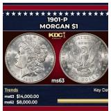 1901-p Morgan Dollar $1 ms63 USCG