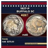 1927-p Buffalo Nickel 5c Grades ms65