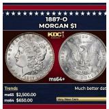 1887-o Morgan Dollar $1 ms64+ SEGS