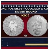 2024 Kong 1 oz Silver Godzilla x Kong Coin