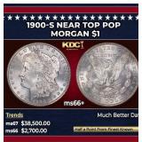 1900-s Morgan Dollar Near Top Pop $1 ms66+ SEGS