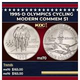 1995-d Olympics Cycling Modern Commem Dollar $1 ms