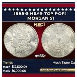 1898-s Morgan Dollar NEar Top Pop! $1 ms66+ SEGS