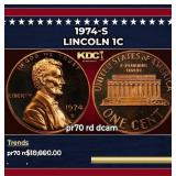 1974-s Proof Lincoln Cent 1c pr70 rd dcam SEGS