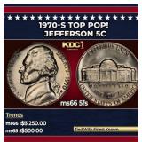 1970-s Jefferson Nickel TOP POP! 5c ms66 5fs SEGS