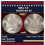1884-cc Morgan Dollar $1 ms67 SEGS