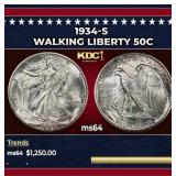 1934-s Walking Liberty Half Dollar 50c ms64 SEGS