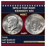 1972-p Kennedy Half Dollar TOP POP! 50c ms67+ SEGS