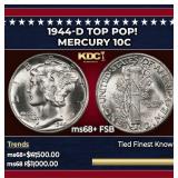 1944-d Mercury Dime TOP POP! 10c ms68+ FSB SEGS