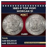 1883-p Morgan Dollar TOP POP! $1 ms68+ SEGS