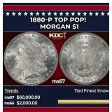 1880-p Morgan Dollar TOP POP! $1 ms67 SEGS