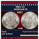 1884-cc Morgan Dollar $1 ms66 SEGS