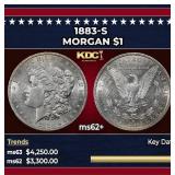 1883-s Morgan Dollar $1 ms62+ USCG