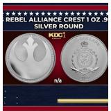2022 Star Wars Rebel Alliance Crest 1 oz .999 Silv