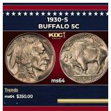 1930-s Buffalo Nickel 5c Grades ms64