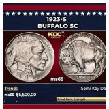 1923-s Buffalo Nickel 5c ms65 SEGS