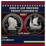 2000-P Leif Ericson Proof Modern Commem Dollar $1