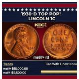 1930-d Lincoln Cent TOP POP! 1c ms67+ rd SEGS