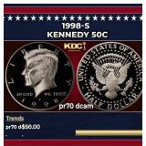 1998-s Proof Kennedy Half Dollar 50c pr70 dcam SEG