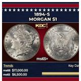 1894-s Morgan Dollar $1 ms65+ SEGS