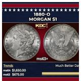 1880-o Morgan Dollar $1 ms63+ SEGS