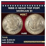 1888-o Morgan Dollar Near Top Pop! $1 ms66 SEGS