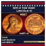 1971-p Lincoln Cent TOP POP! 1c ms67+ rd SEGS