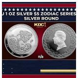 2024 Tokelau 1 oz Silver $5 Zodiac Series: Cancer