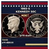 1993-s Proof Kennedy Half Dollar 50c pr70 dcam SEG