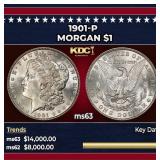 1901-p Morgan Dollar $1 ms63 USCG