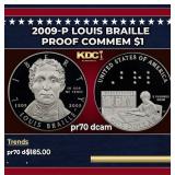 2009-P Louis Braille Proof Modern Commem Dollar $1