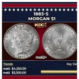 1883-s Morgan Dollar $1 ms62+ USCG