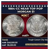 1884-cc Morgan Dollar Near Top Pop $1 ms67+ SEGS