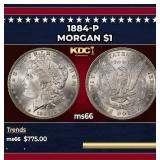 1884-p Morgan Dollar $1 Grades ms66