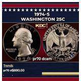 1974-s Proof Washington Quarter 25c pr70 dcam SEGS