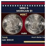 1890-s Morgan Dollar $1 Grades ms64