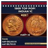 1909 Indian Cent TOP POP! 1c ms67+ rd SEGS