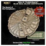 1x 1934 $1 Funnyback Blue Seal Silver Certificate