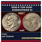 1978-p Eisenhower Dollar TOP POP! $1 ms67 SEGS