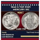 1940-s Mercury Dime TOP POP! 10c ms68+ FSB SEGS