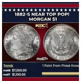 1882-s Morgan Dollar Near Top Pop! $1 ms67+ SEGS